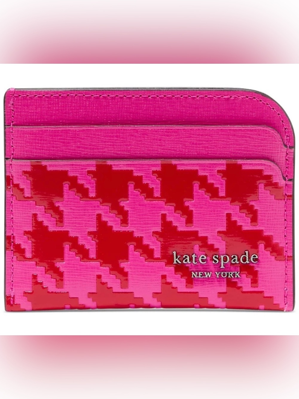 kate spade Pink and Red Geometric Card Case